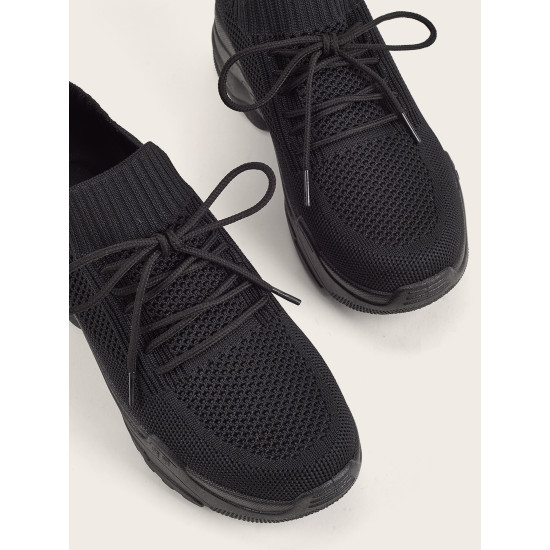 Lace up Decor Wide Fit Sneakers