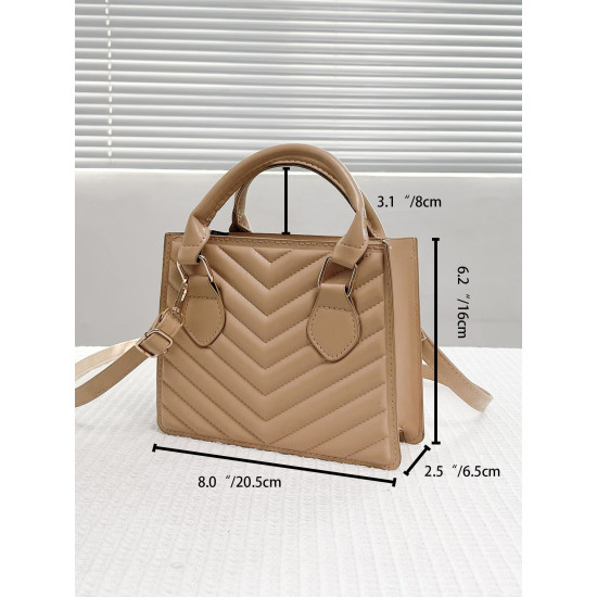 Minimalist Chevron Detail Square Bag