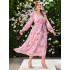 SHEIN Plus Floral Print Lantern Sleeve Dress