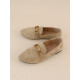 Metal Decor Suedette Loafers