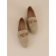 Metal Decor Suedette Loafers