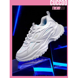Cuccoo Lace up Front Mesh Panel Chunky Sneakers